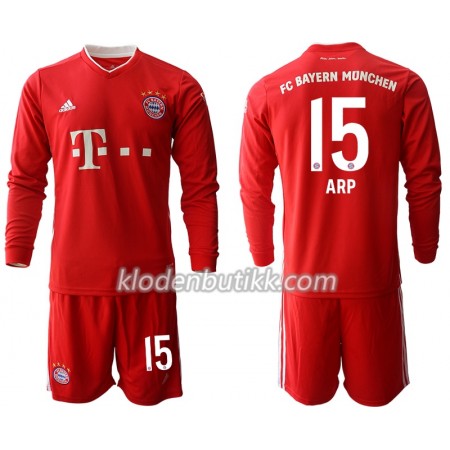 FC Bayern München Jann-Fiete Arp 15 Barn Hjemmedraktsett 2020-2021 Langermet (+ Korte bukser)